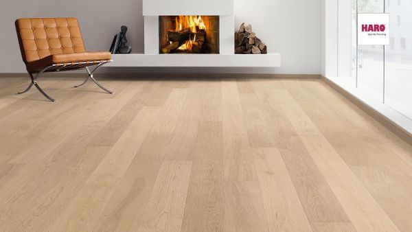 538960 HARO PARKETT Landhausdiele 2 V Eiche puroweis Markant strukturiert QV